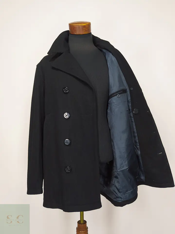 Abrigo Marinero Peacoat de Paño Cruzado Michael Kors Talla XL 5