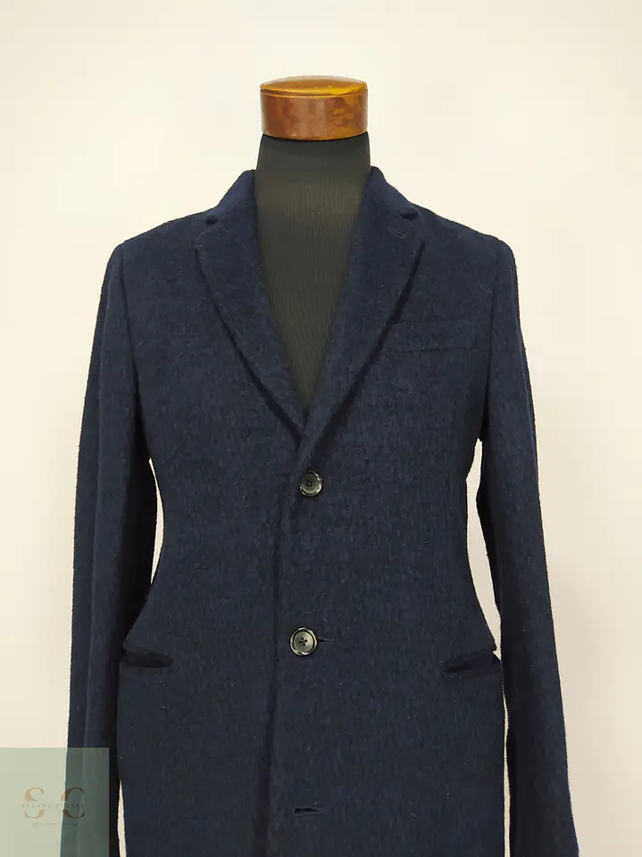 Abrigo Overcoat de Paño Texturado en Mezcla de Lana y Alpaca PS Paul Smith Talla SM 3