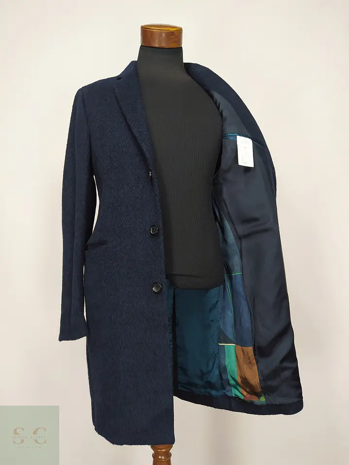 Abrigo Overcoat de Paño Texturado en Mezcla de Lana y Alpaca PS Paul Smith Talla SM 7