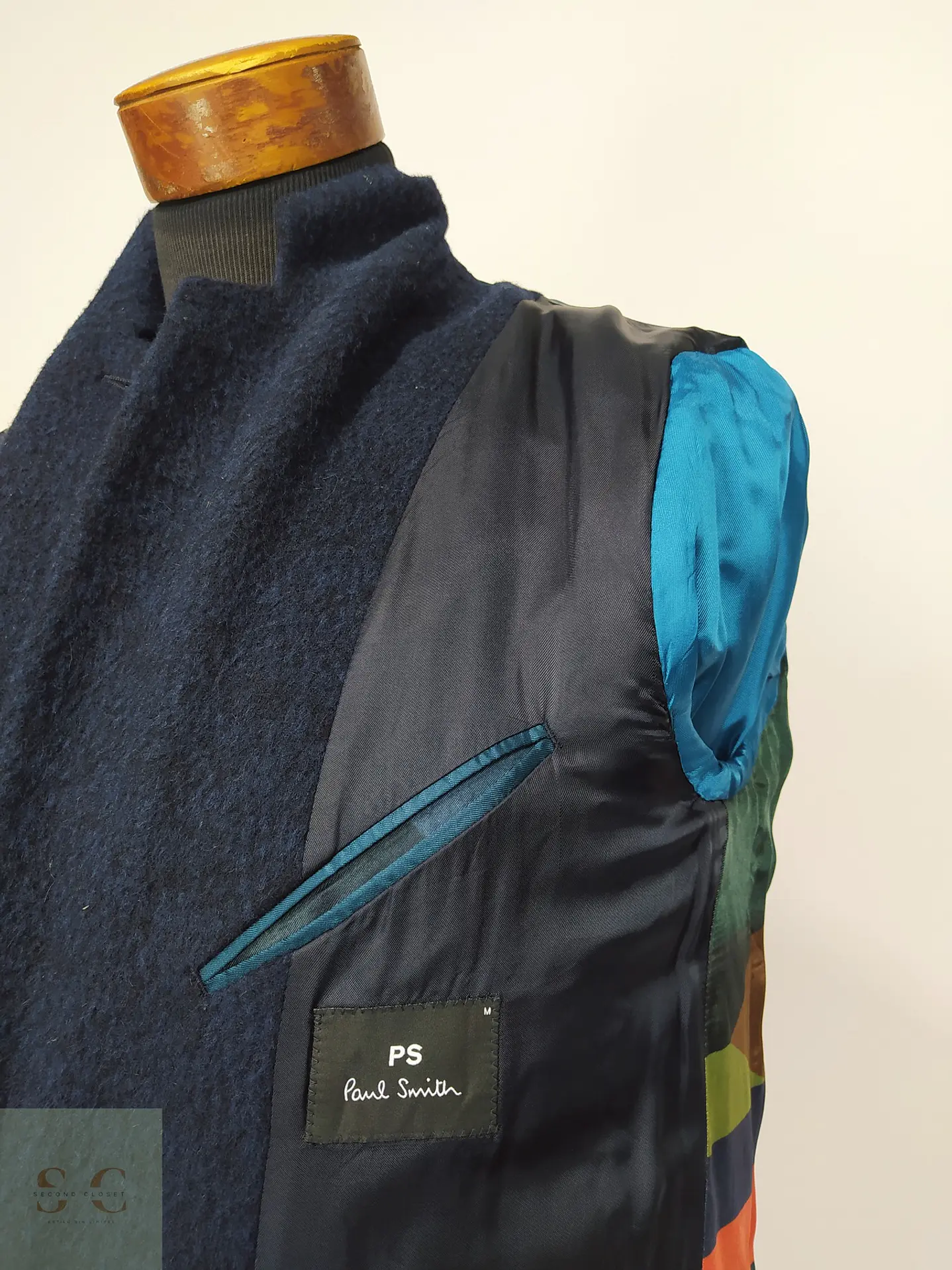 Abrigo Overcoat de Paño Texturado en Mezcla de Lana y Alpaca PS Paul Smith Talla SM 8