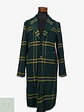 Abrigo Largo en Paño Tartán Verde con Solapa Clásica Forever 21 Men Talla ML - Miniatura 1