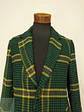 Abrigo Largo en Paño Tartán Verde con Solapa Clásica Forever 21 Men Talla ML - Miniatura 3