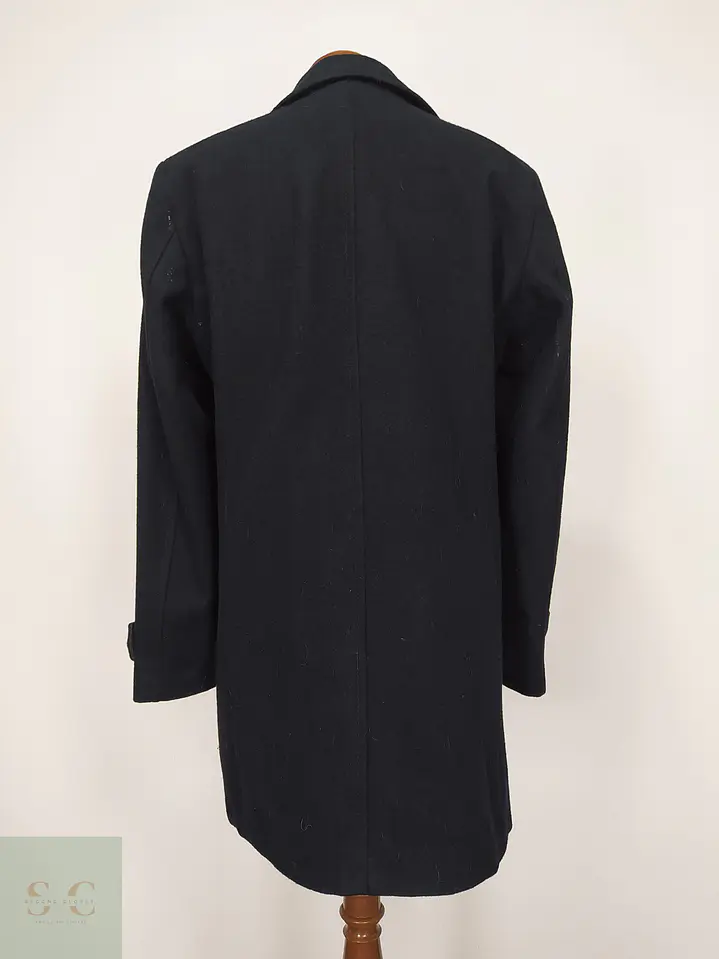 Abrigo Peacoat Cruzado en Paño de Lana Coolwater Talla ML 7