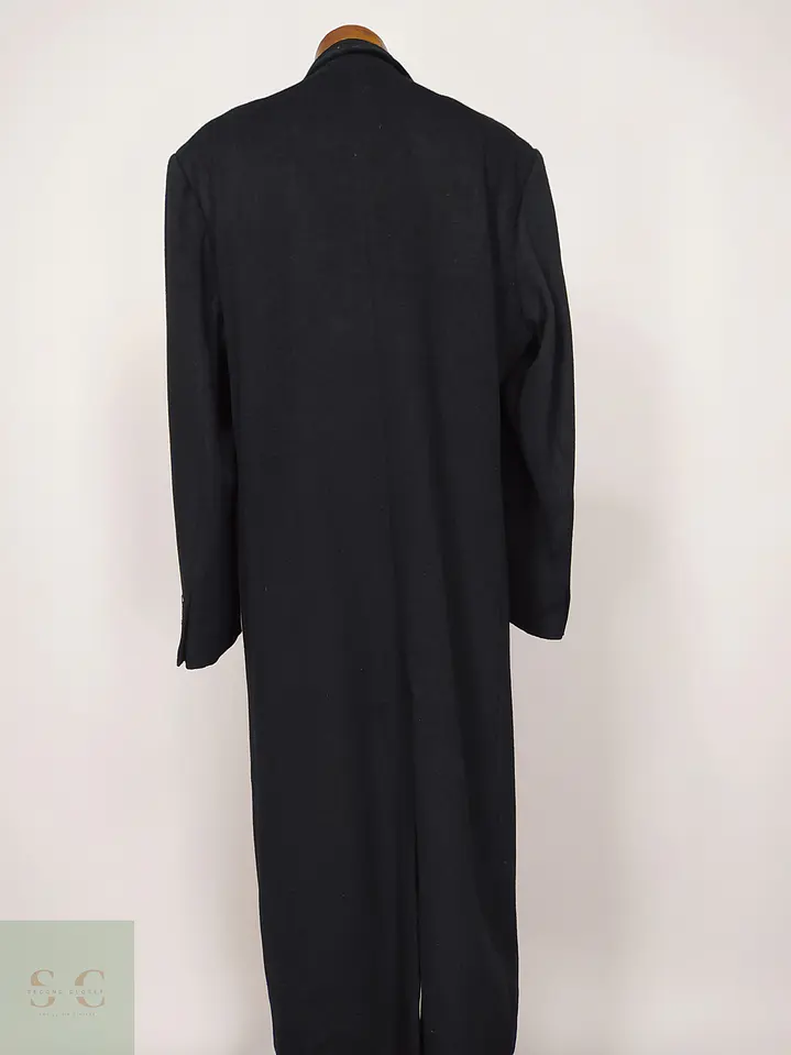 Abrigo Largo Estructurado de Paño con Cachemira A.W. Dunmore Talla XL 6
