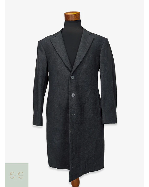Abrigo Sartorial de Paño en Tono Gris Plomo Mobin Tailor Talla XL