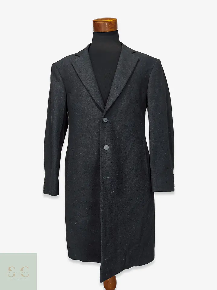Abrigo Sartorial de Paño en Tono Gris Plomo Mobin Tailor Talla XL 1
