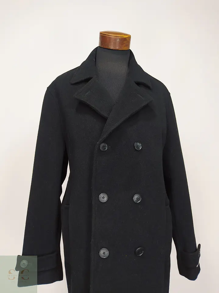 Abrigo Peacoat Cruzado en Paño de Lana Calvin Klein Talla L 2