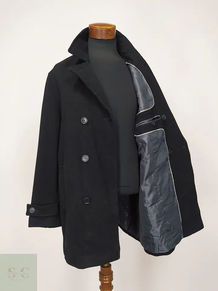 Abrigo Peacoat Cruzado en Paño de Lana Calvin Klein Talla L 4