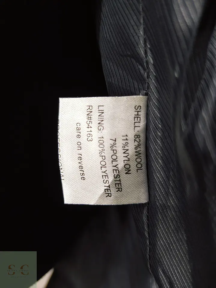 Abrigo Peacoat Cruzado en Paño de Lana Calvin Klein Talla L 5