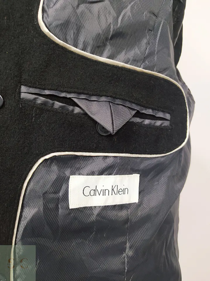 Abrigo Peacoat Cruzado en Paño de Lana Calvin Klein Talla L 7