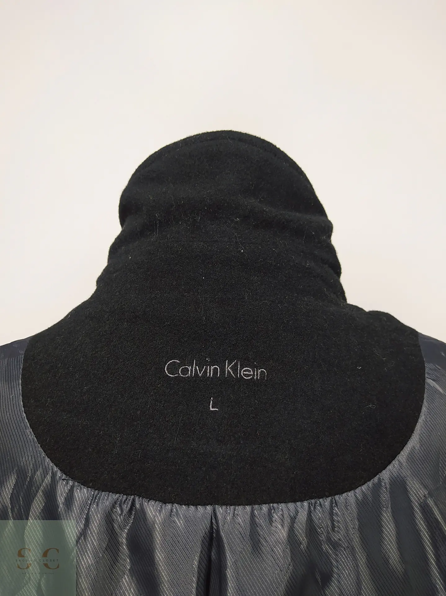 Abrigo Peacoat Cruzado en Paño de Lana Calvin Klein Talla L 8