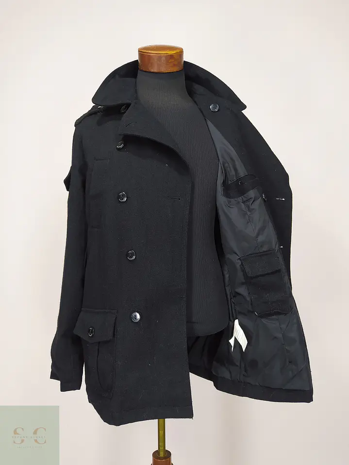 Abrigo Peacoat Cruzado de Paño con Solapa Ancha Much More Talla ML 4