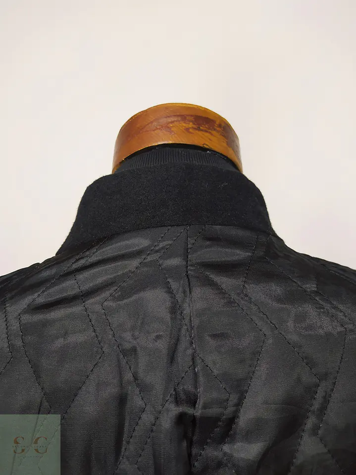 Abrigo Corto de Paño con Cuello Mao y Forro Acolchado BINYES Talla S 8