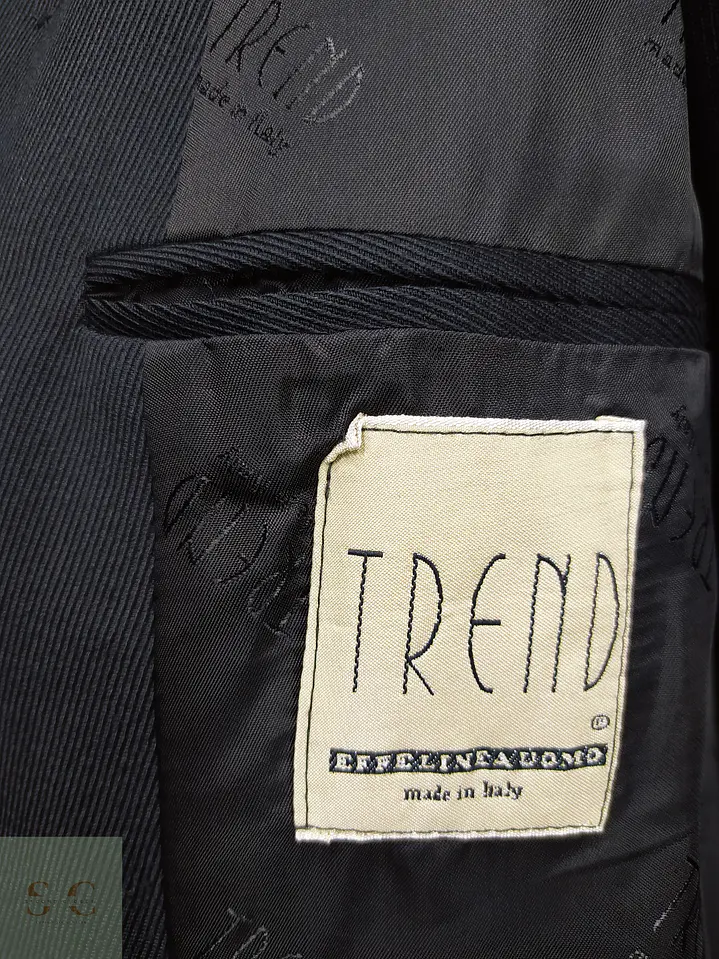 Abrigo Corto Cruzado en Sarga Diagonal Negra Trend Talla M 6
