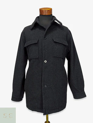 Chaqueta Utilitaria de Paño en Pura Lana Claiborne Talla M