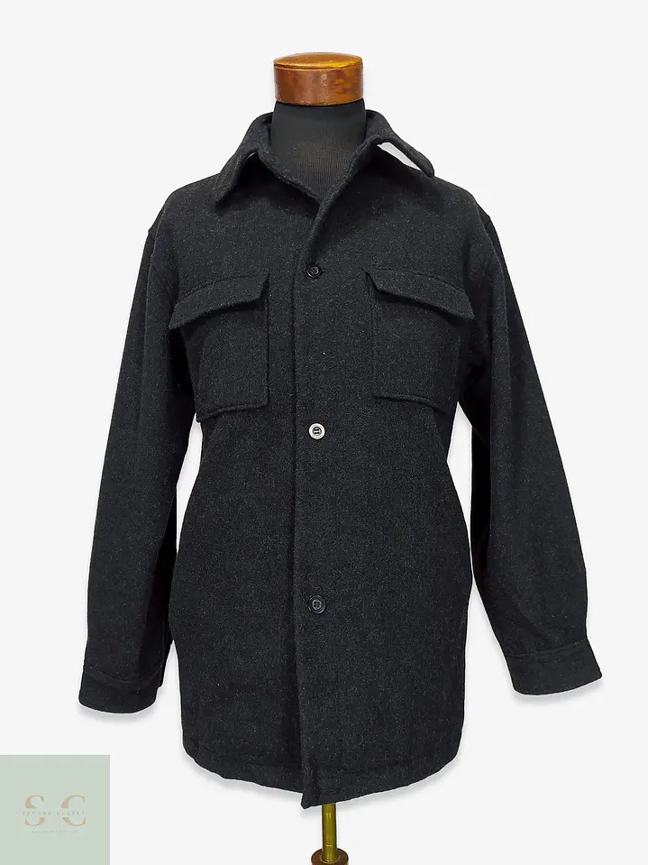Chaqueta Utilitaria de Paño en Pura Lana Claiborne Talla M 1