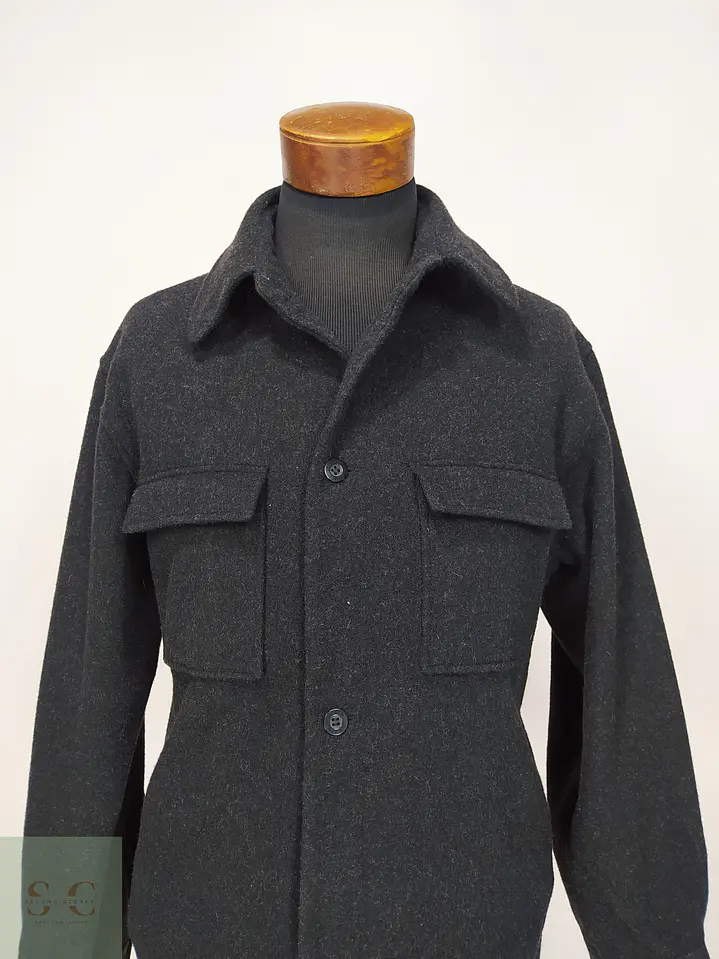 Chaqueta Utilitaria de Paño en Pura Lana Claiborne Talla M 2