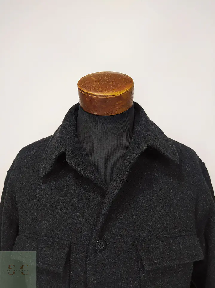 Chaqueta Utilitaria de Paño en Pura Lana Claiborne Talla M 3
