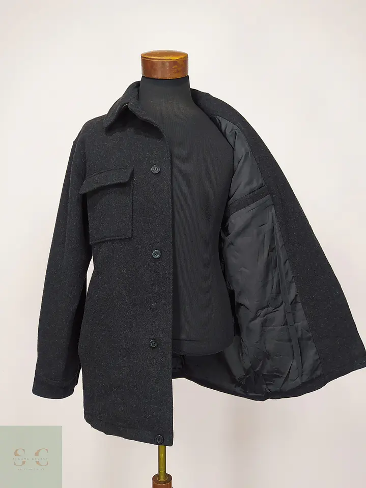 Chaqueta Utilitaria de Paño en Pura Lana Claiborne Talla M 4