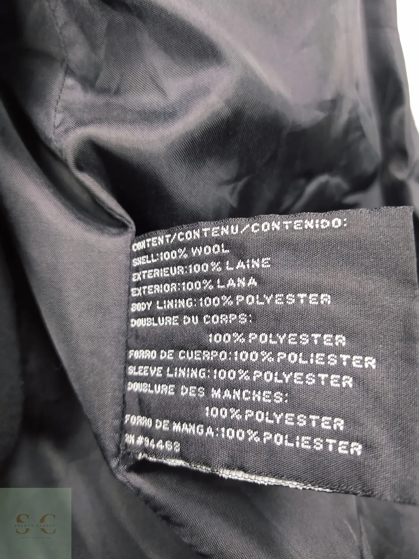 Chaqueta Utilitaria de Paño en Pura Lana Claiborne Talla M 5