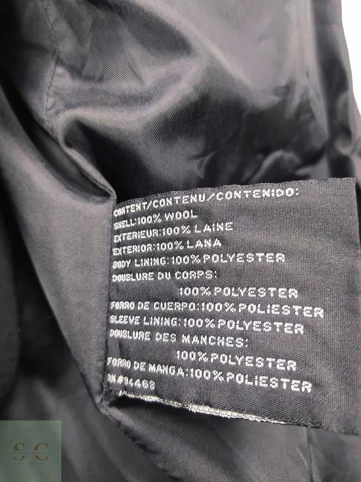 Chaqueta Utilitaria de Paño en Pura Lana Claiborne Talla M 5