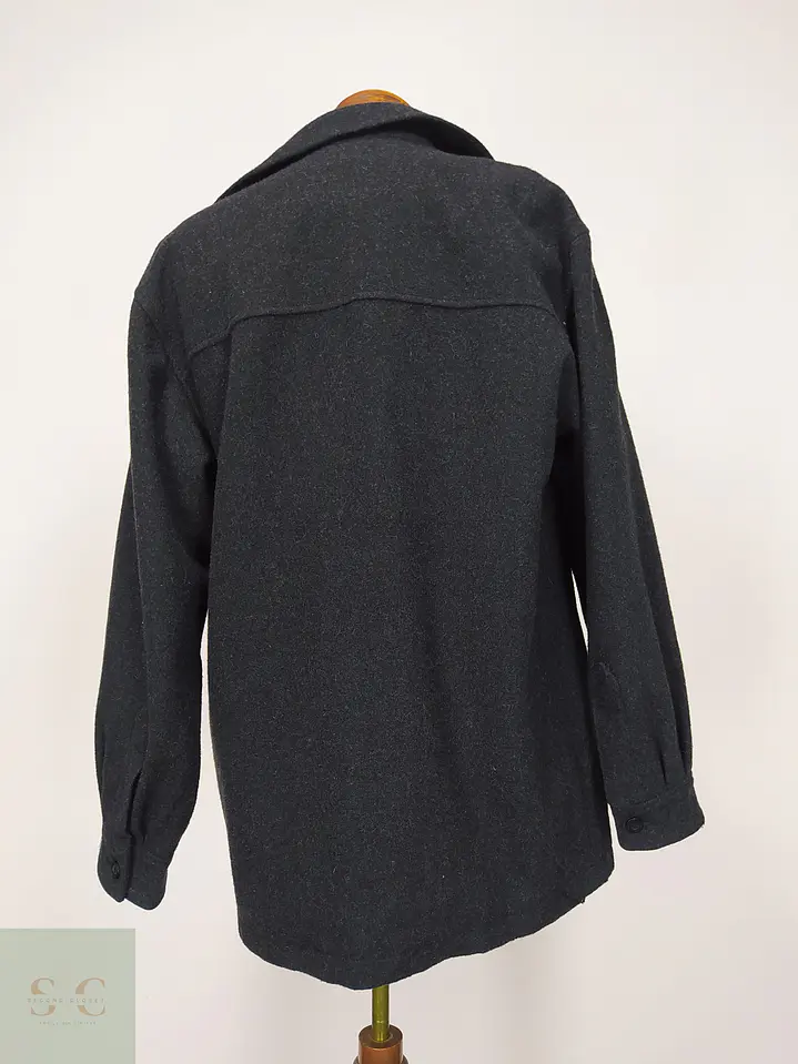Chaqueta Utilitaria de Paño en Pura Lana Claiborne Talla M 6