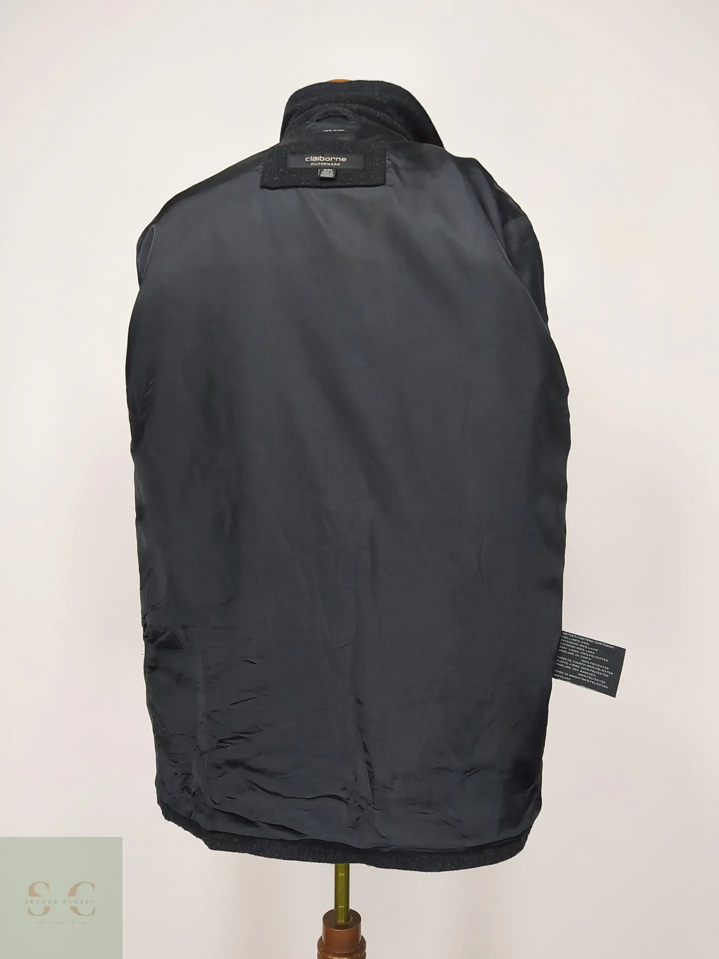 Chaqueta Utilitaria de Paño en Pura Lana Claiborne Talla M 7