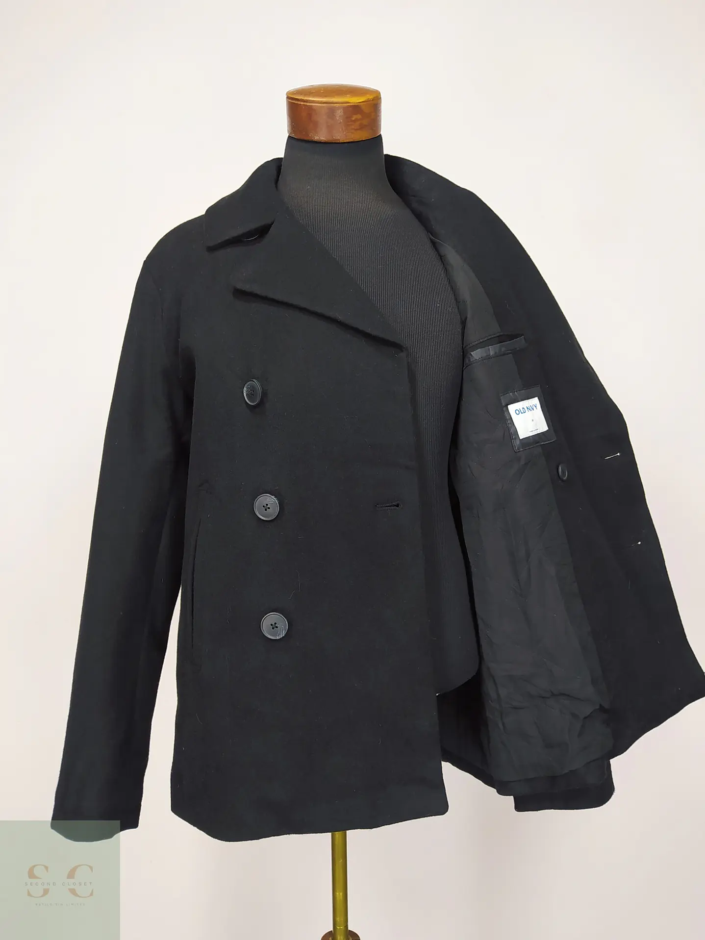 Abrigo Marinero Peacoat de Abotonadura Doble Old Navy Talla ML 4