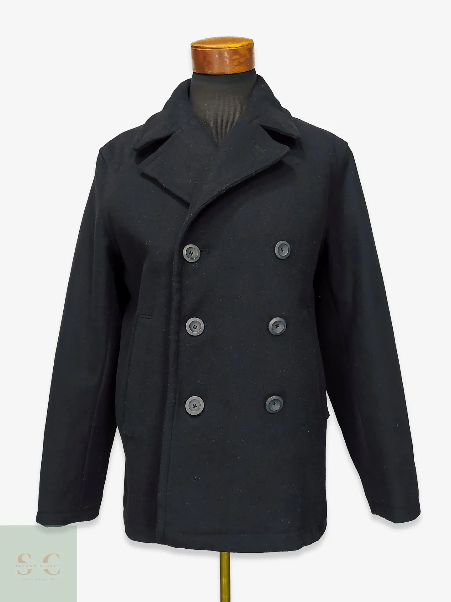 Abrigo Marinero Peacoat Cruzado de Paño Old Navy Talla LXL 1