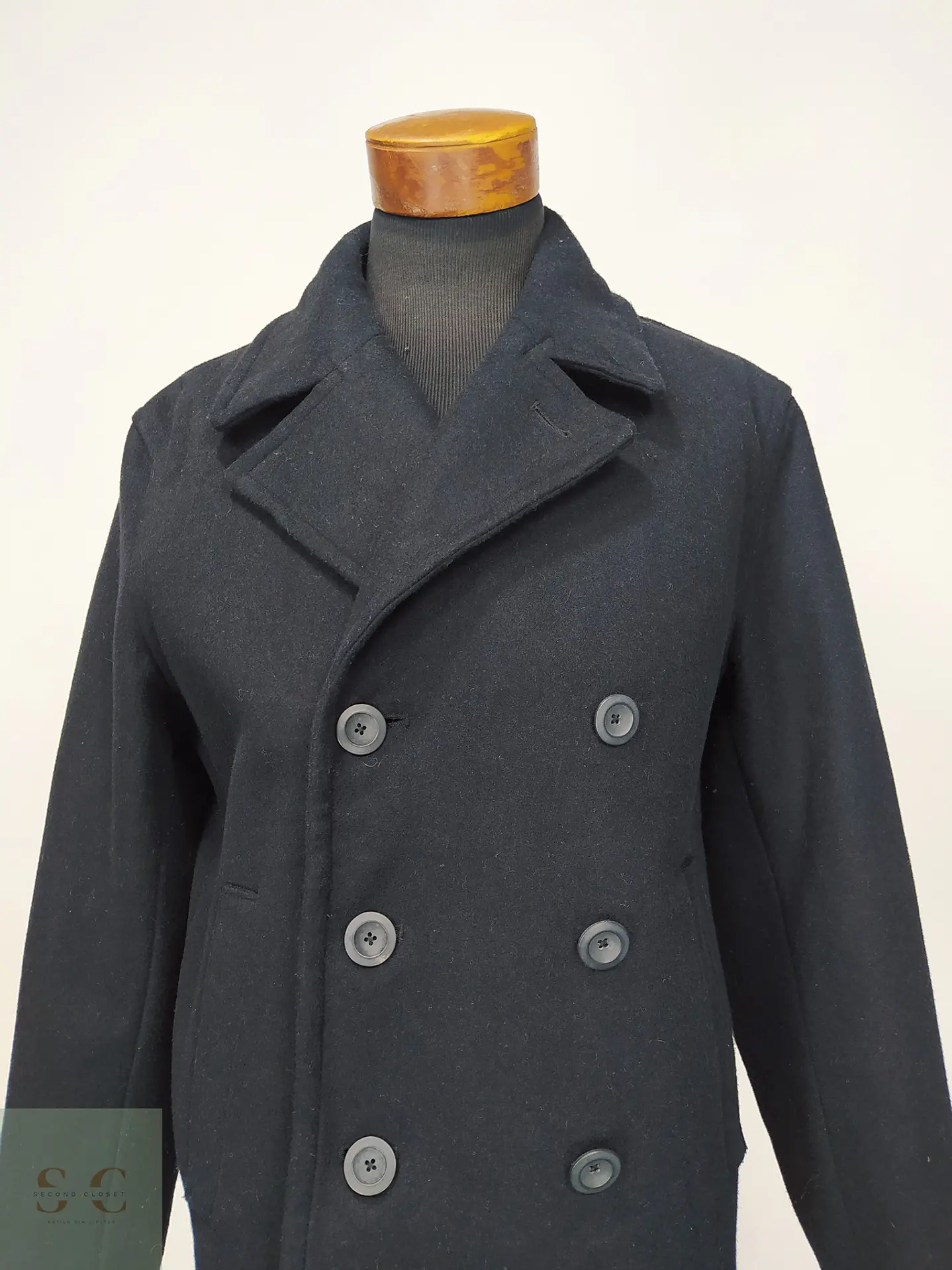 Abrigo Marinero Peacoat Cruzado de Paño Old Navy Talla LXL 2