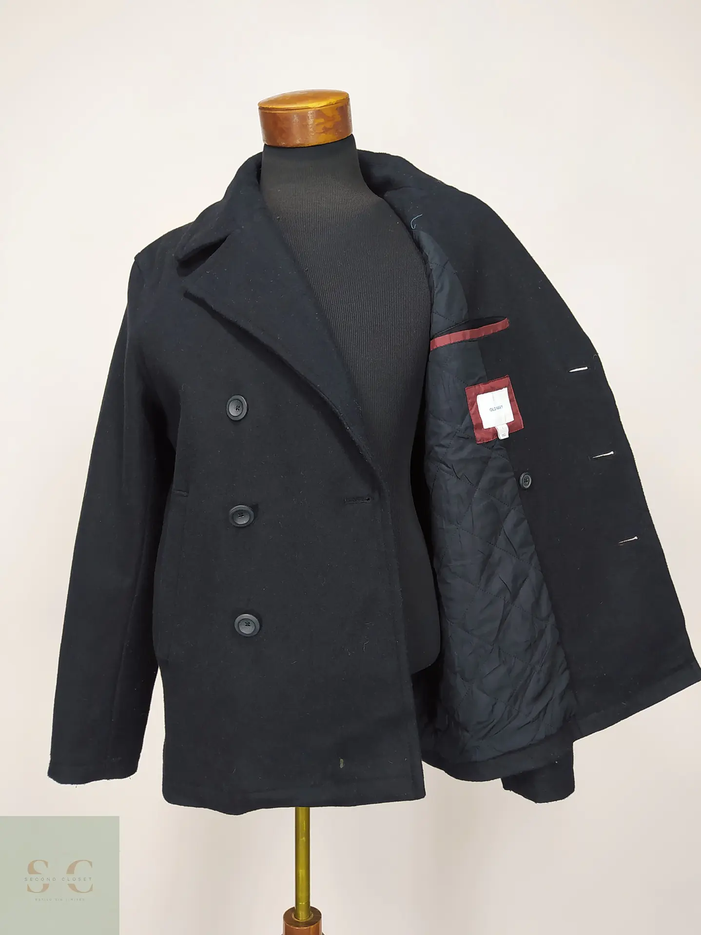 Abrigo Marinero Peacoat Cruzado de Paño Old Navy Talla LXL 4