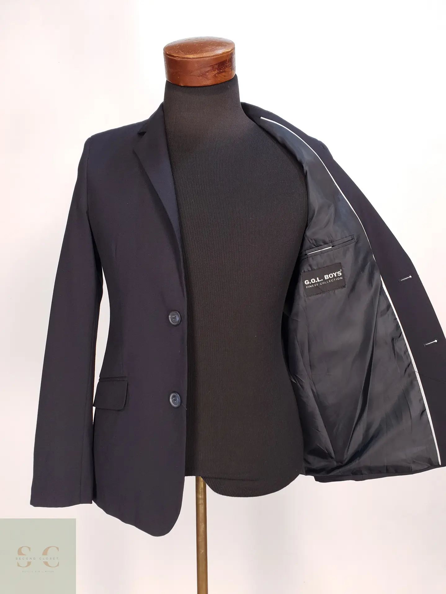 Blazer Formal Azul Marino de Corte Estructurado G.O.L. BOYS Talla XS 7