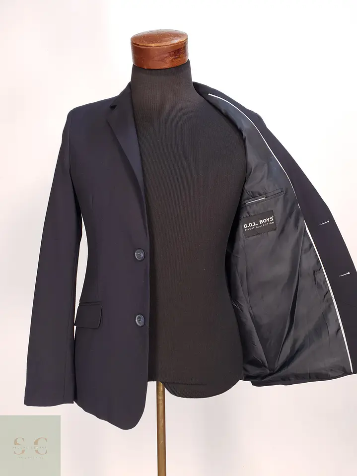 Blazer Formal Azul Marino de Corte Estructurado G.O.L. BOYS Talla XS 7