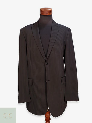 Blazer Sastre Estructurado en Rayas Diplomáticas Angelo Litrico Talla L