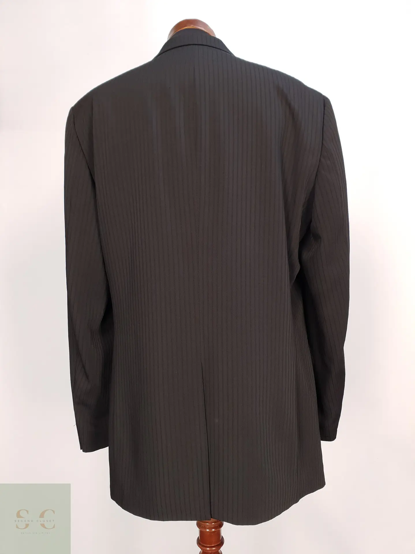 Blazer Sastre Estructurado en Rayas Diplomáticas Angelo Litrico Talla L 5