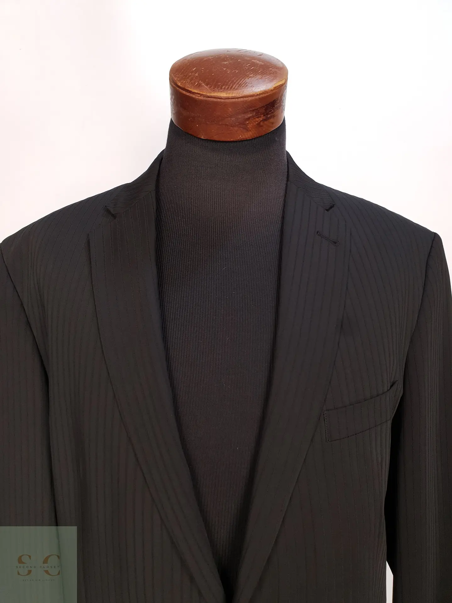 Blazer Sastre Estructurado en Rayas Diplomáticas Angelo Litrico Talla L 7