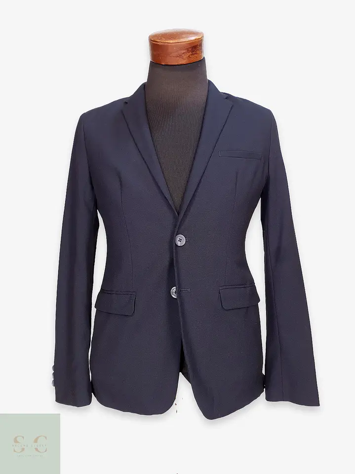 Blazer Estructurado Azul Marino con Solapa de Muesca C&A PREMIUM Talla XS 1