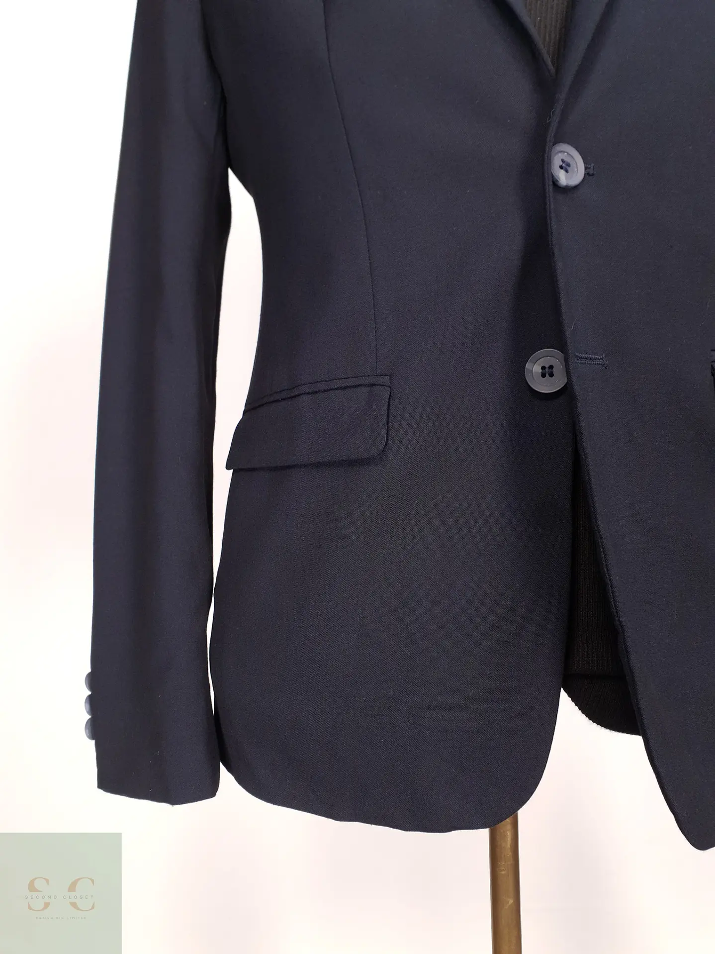 Blazer Estructurado Azul Marino con Solapa de Muesca C&A PREMIUM Talla XS 2
