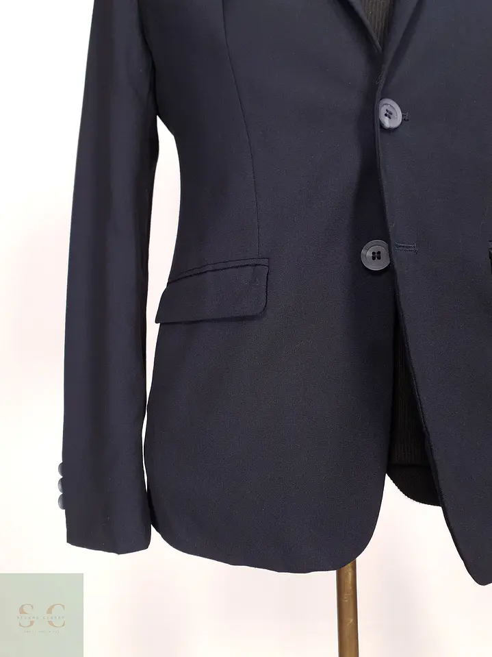Blazer Estructurado Azul Marino con Solapa de Muesca C&A PREMIUM Talla XS 2