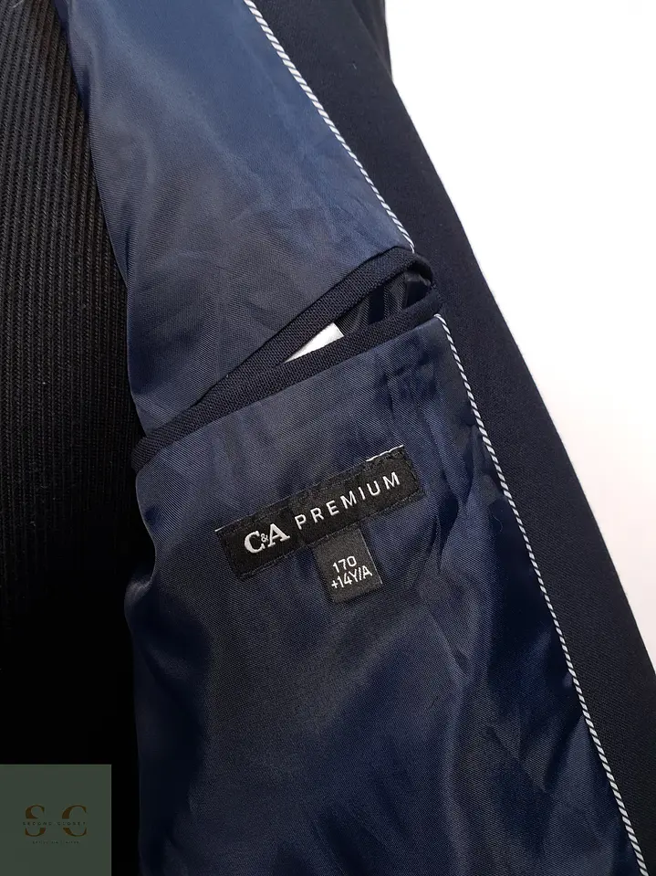Blazer Estructurado Azul Marino con Solapa de Muesca C&A PREMIUM Talla XS 6
