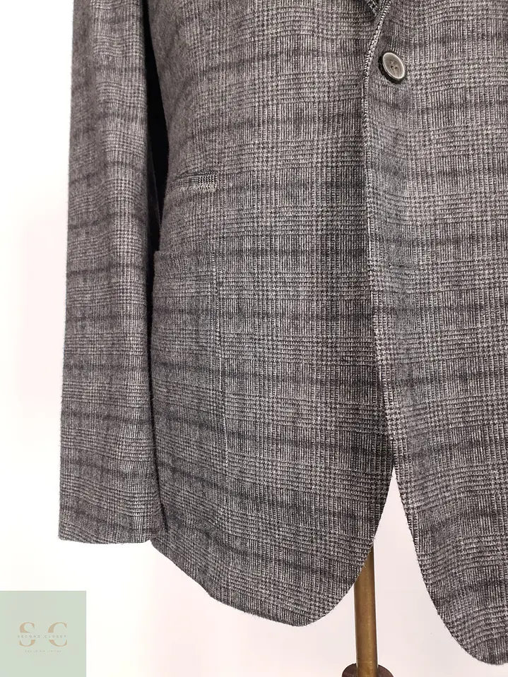 Blazer Texturizado en Paño de Lana a Cuadros Club of Gents Talla SM 2
