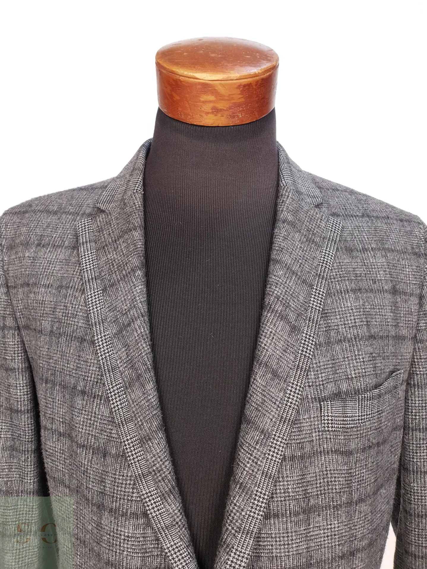 Blazer Texturizado en Paño de Lana a Cuadros Club of Gents Talla SM 4