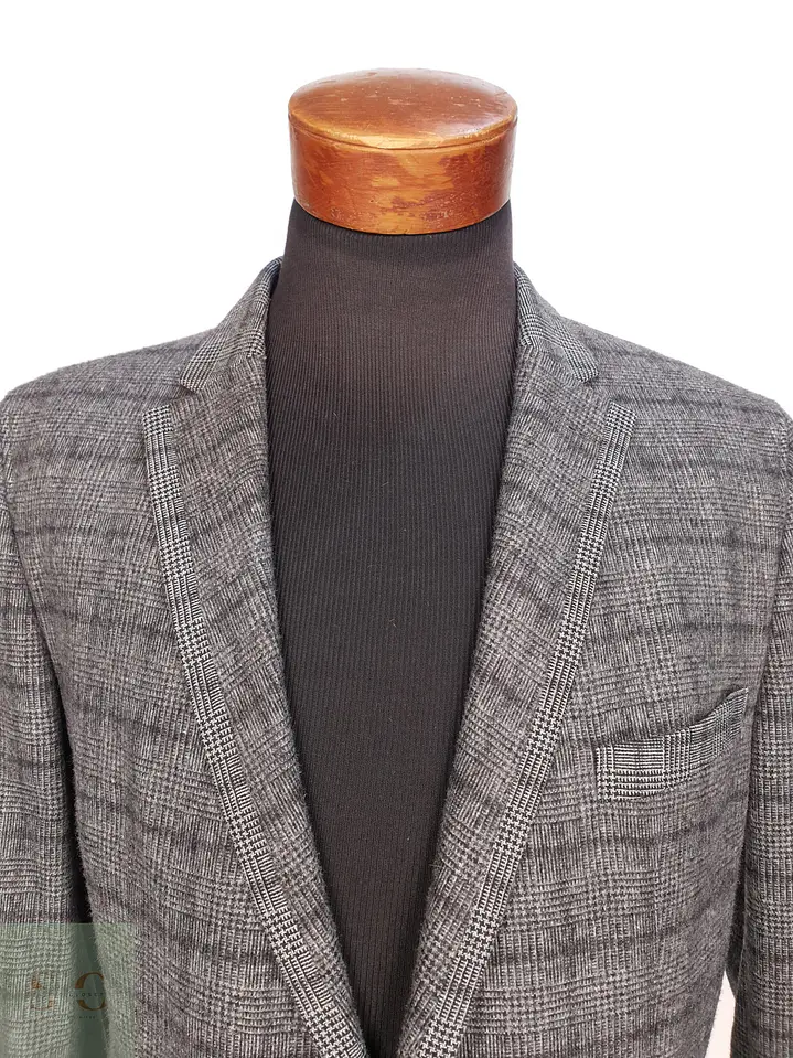 Blazer Texturizado en Paño de Lana a Cuadros Club of Gents Talla SM 4