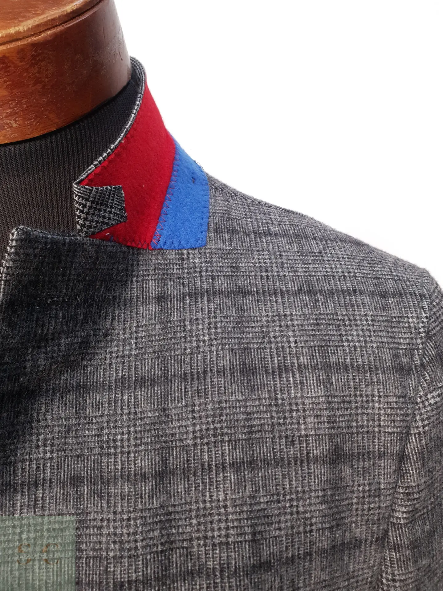 Blazer Texturizado en Paño de Lana a Cuadros Club of Gents Talla SM 5