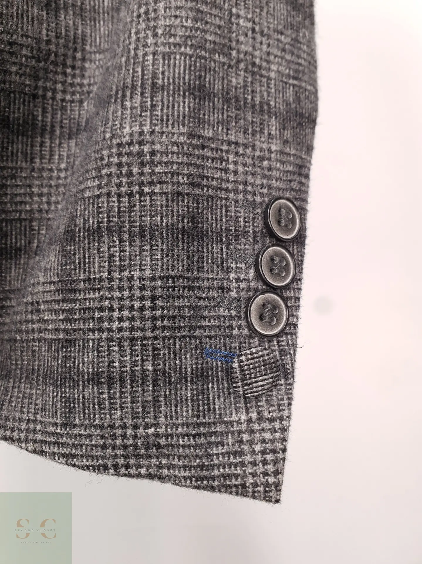 Blazer Texturizado en Paño de Lana a Cuadros Club of Gents Talla SM 6