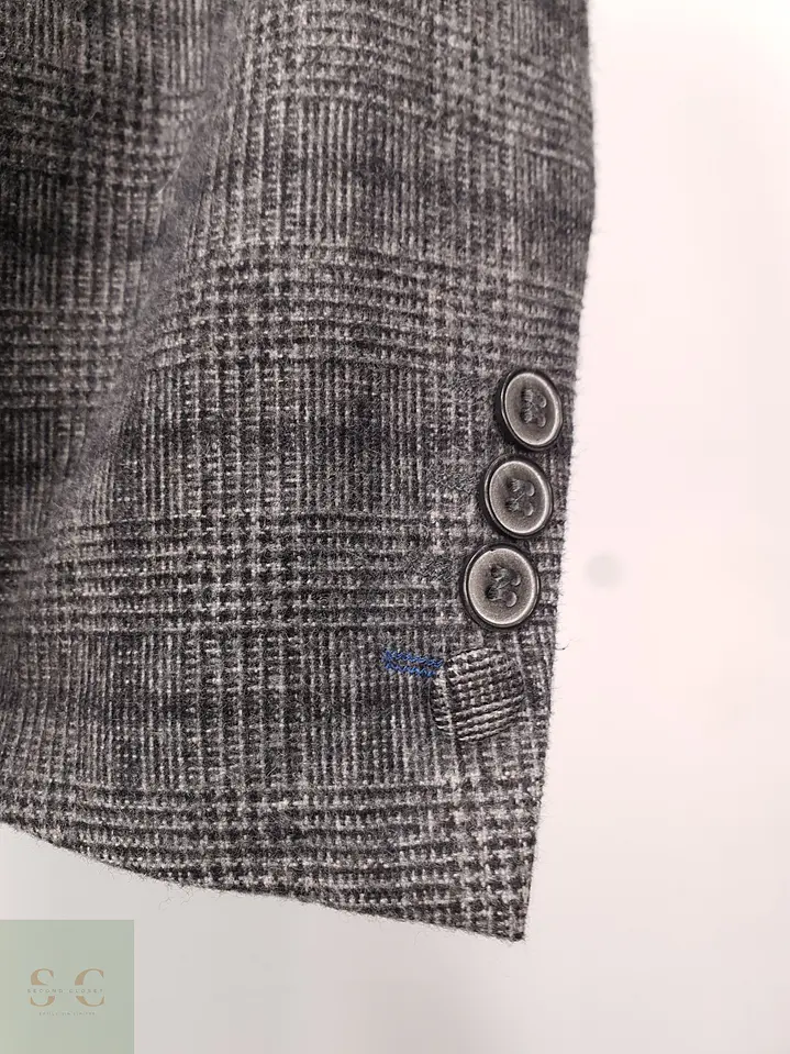 Blazer Texturizado en Paño de Lana a Cuadros Club of Gents Talla SM 6