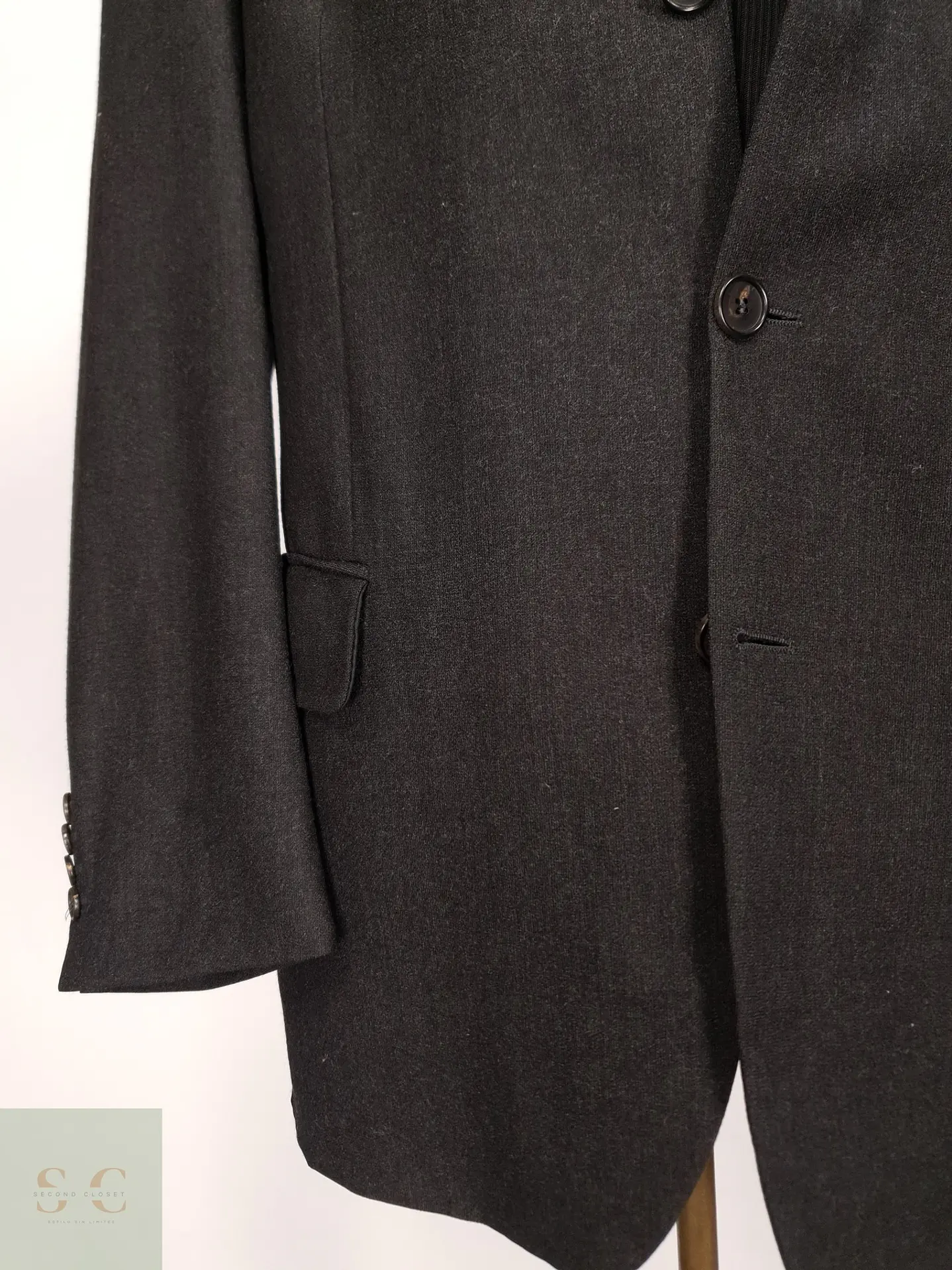 Blazer Clásico de Paño Grafito en Lana Virgen Peek & Cloppenburg Talla ML 2