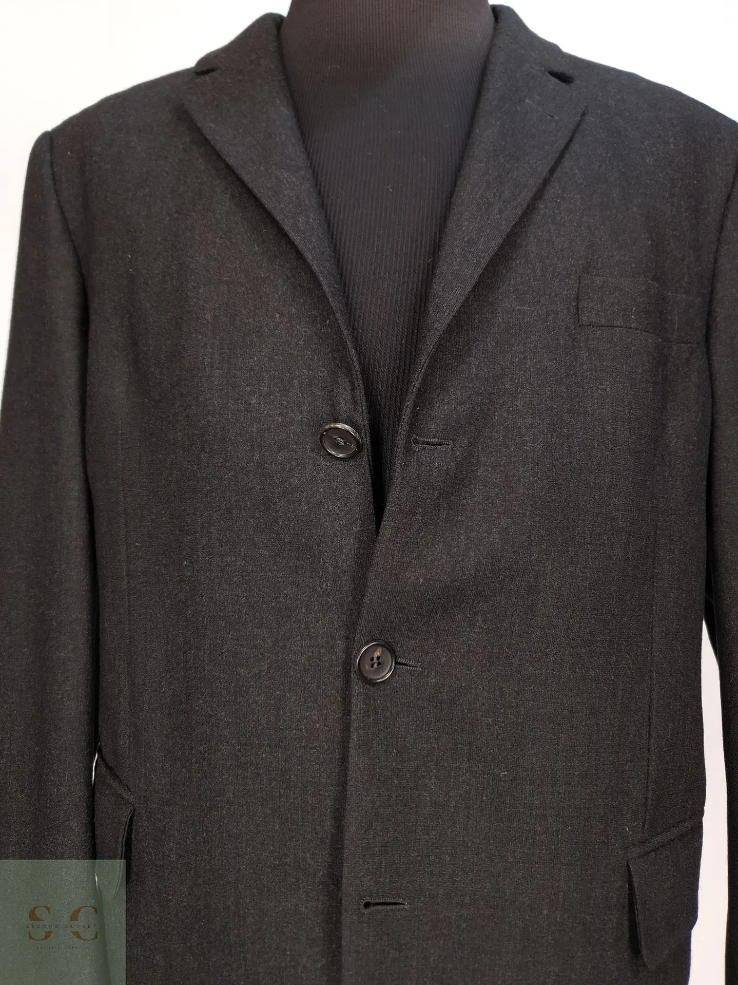 Blazer Clásico de Paño Grafito en Lana Virgen Peek & Cloppenburg Talla ML 3