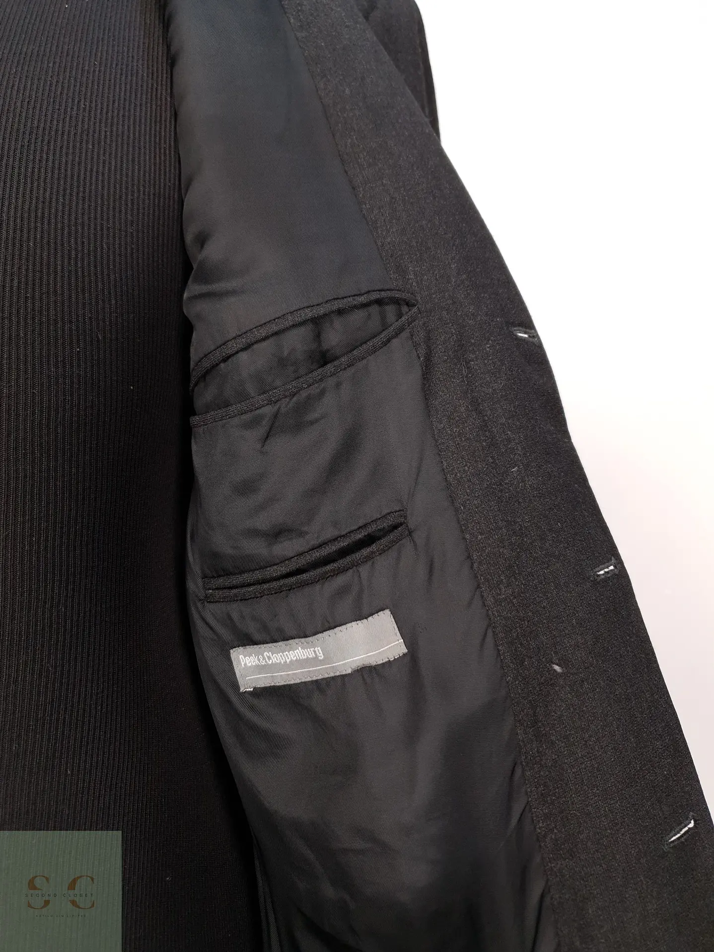 Blazer Clásico de Paño Grafito en Lana Virgen Peek & Cloppenburg Talla ML 5