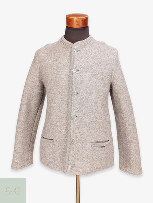 Chaqueta Alpina de Lana Hervida con Botones Metalizados Geiger Talla SM